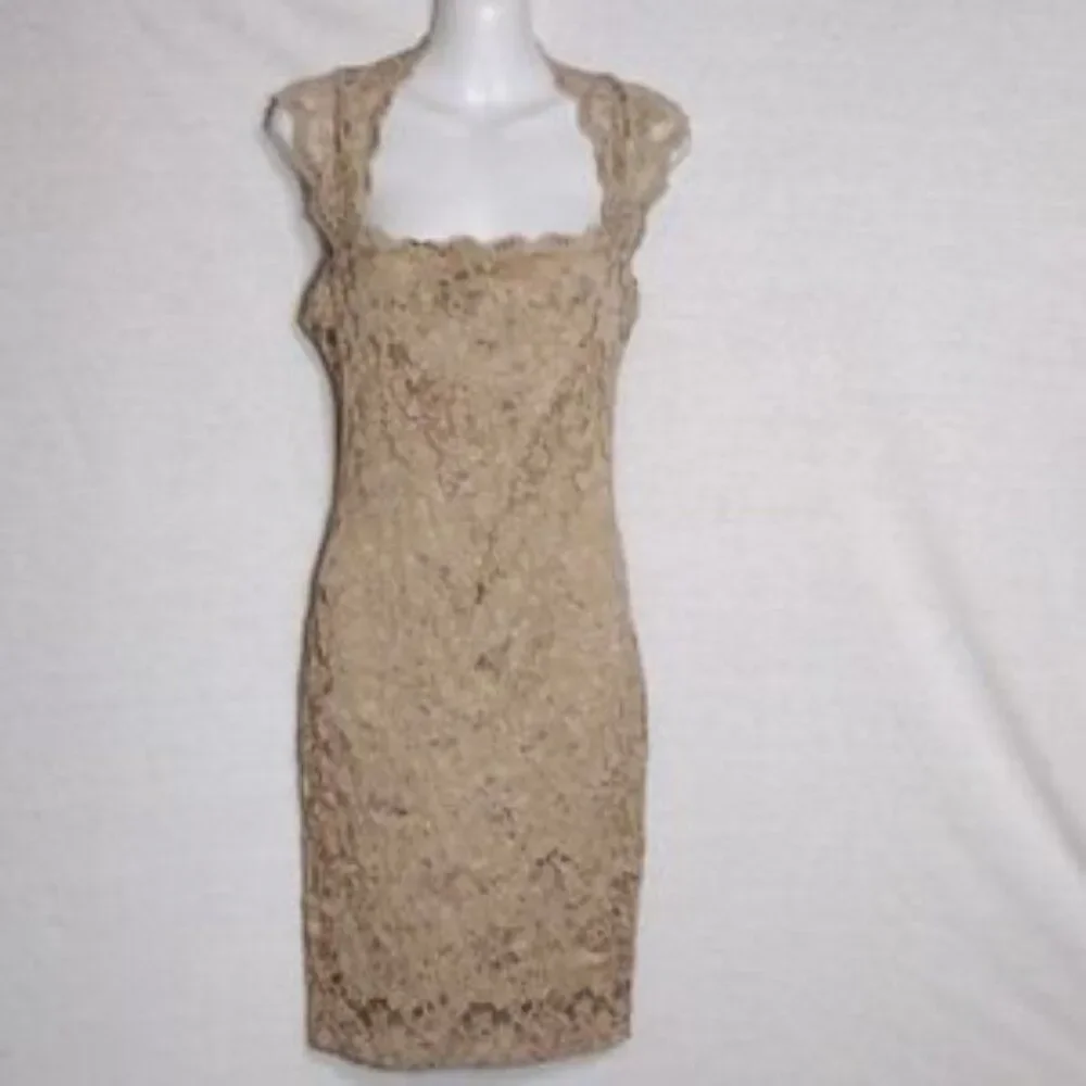 Rubber Ducky Productions Nude/Tan Lace Dress Size Medium
